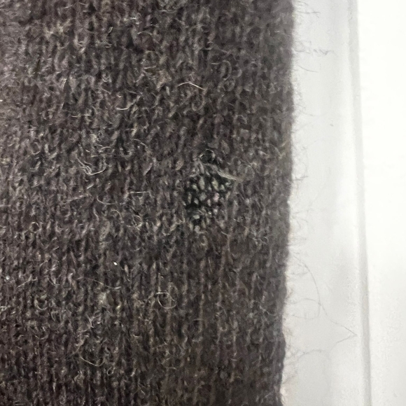 Black and Cream Knit Cardigan with Wooden Buttons - Picture 4 of 7